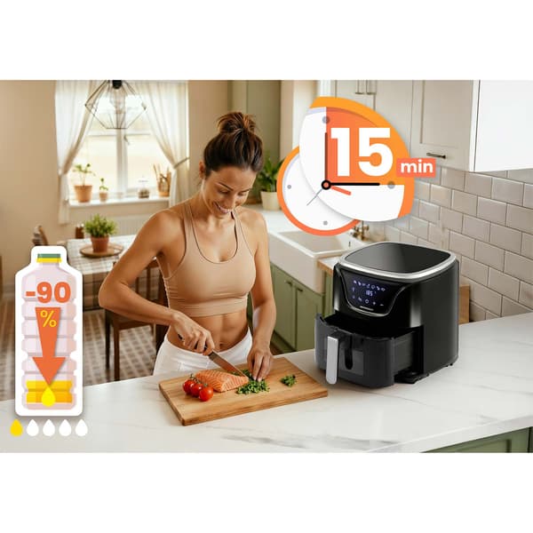 Airfryer 5l BD-652 sort og sølv