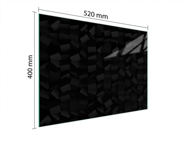 SKÄRBRÄDA I GLAS 52x40 SVART