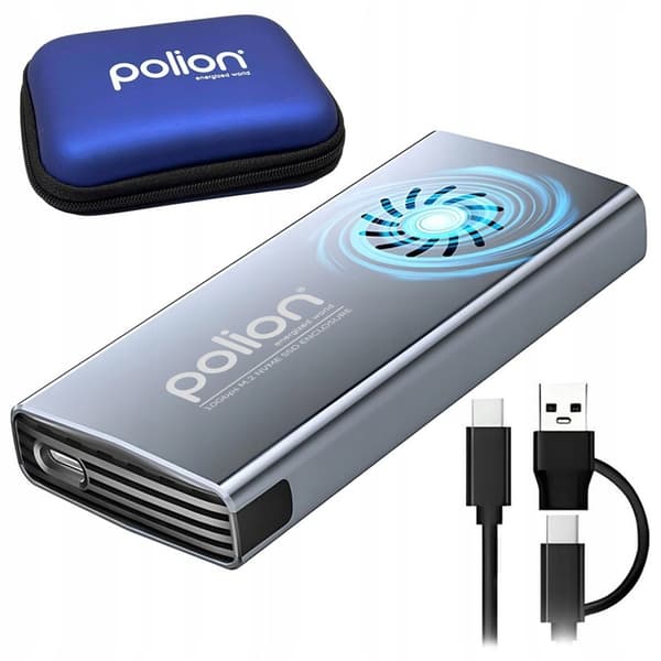M.2 NVMe SSD-beholder med ventilator USB-C 3.2 op til 4 TB