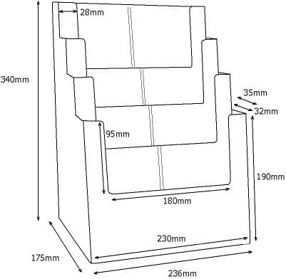 Bordstativ 8xDL (99x210mm)