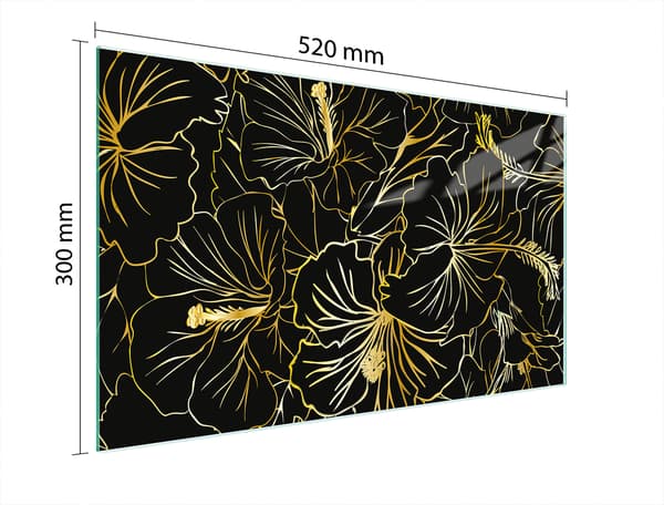 GLAS SKÆREBRÆT 52x30 BLOMSTER