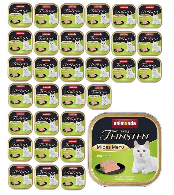 Animonda Vom Feinsten våtfoder för katter 32x100 g kalkon