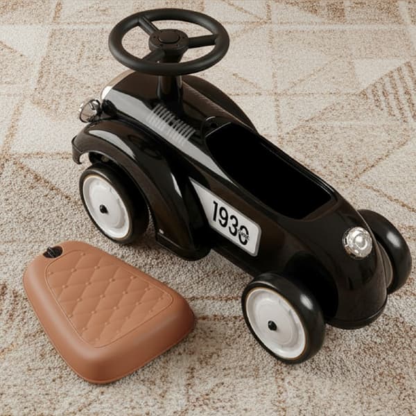 Børnekøretøj Retro racergåstol sort