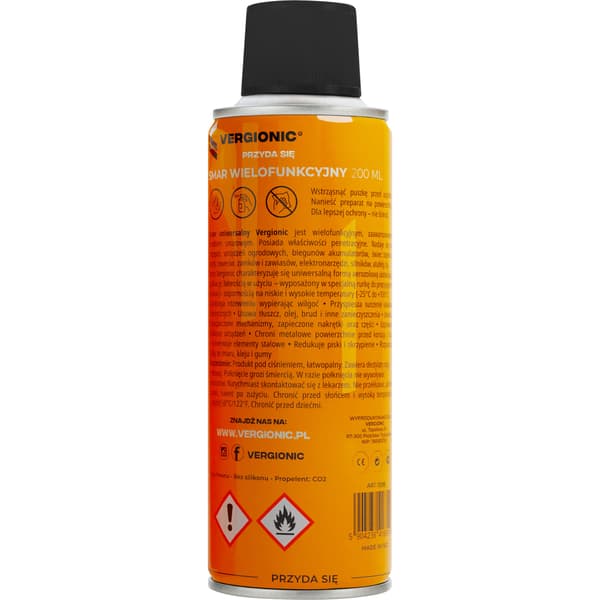 Multifunktionelt fedt 200 ml VERGIONIC aerosol rustfjerner