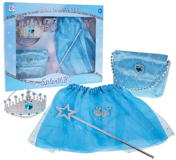 Litet prinsessset med klänning + accessoarer