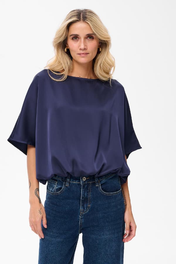 Damebluse i marineblå 36/38
