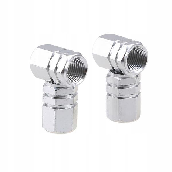 Sølvventilnødder i aluminium 4 stk