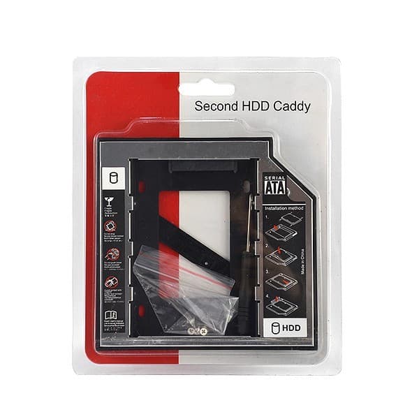 2,5-tums hårddisk SSD-hölje DVD-adapter 9,5 mm