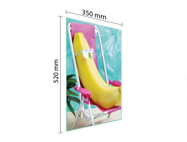GLAS SKÄRBRÄDA 35x52 BANAN