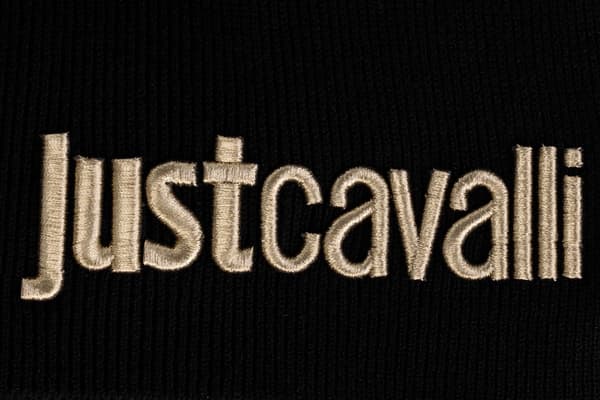 JUST CAVALLI herretørklæde SORT/GULD