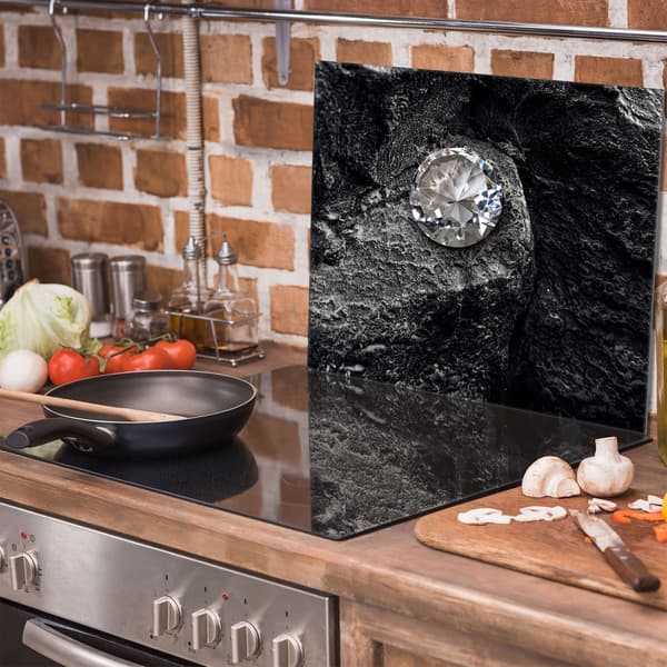 Lasinen suojalevy liedelle 60x52 Diamond