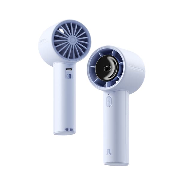 Mini bærbar ventilator 5000mAh LED - blå