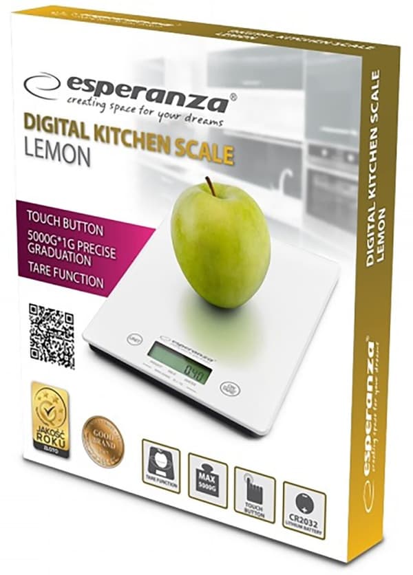 EKS002W köksvåg citronvit Esperanza