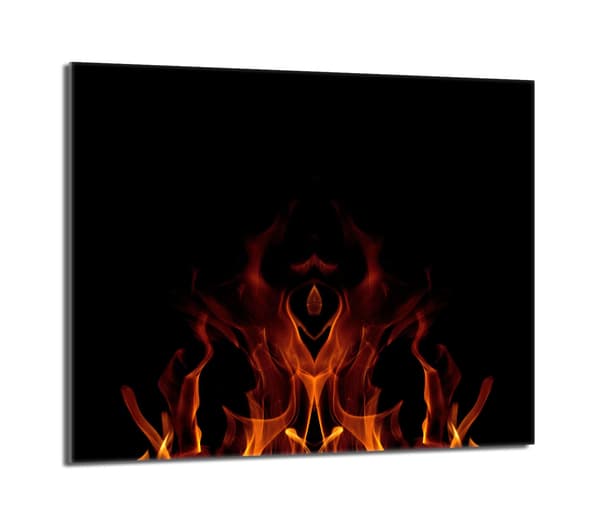 Lasinen suojalevy liedelle 60x52 Fire