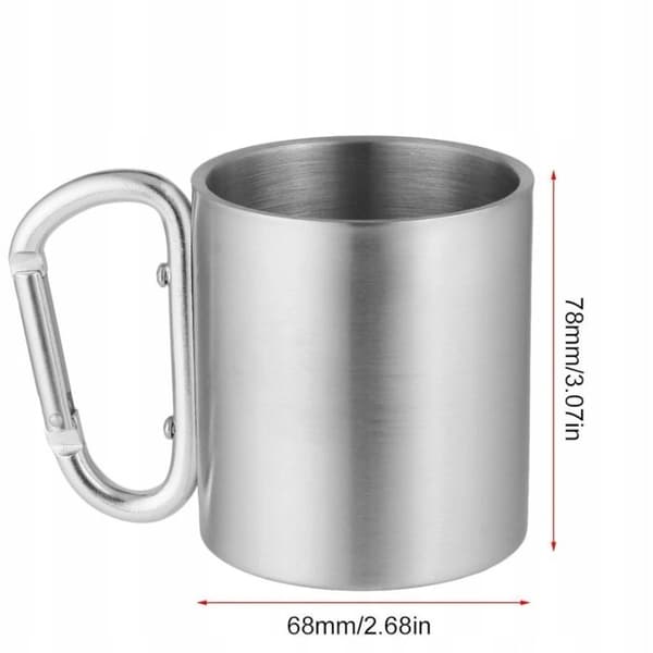 Metallmugg med karbinhake