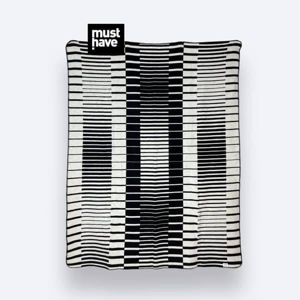 Bomuldstæppe OP-ART Piano