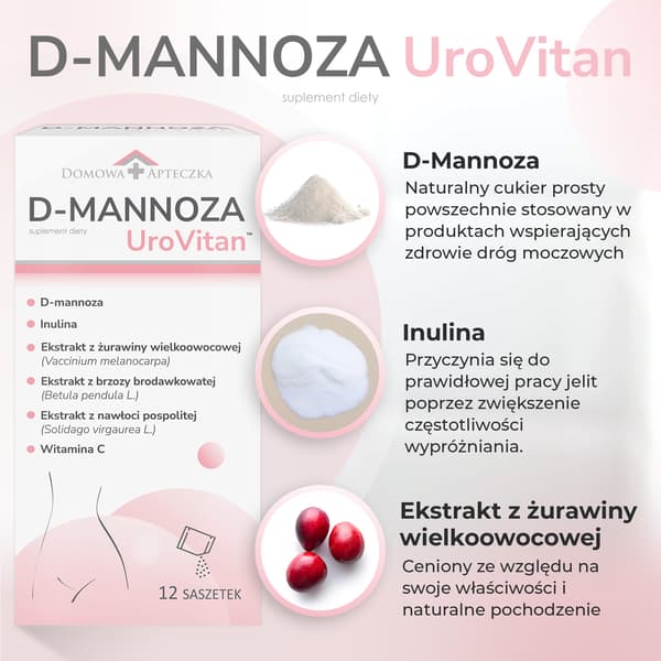 D-MANNOSE UROVITAN 12 POSE / pulver / pose