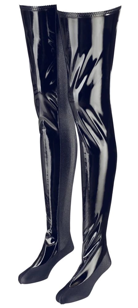 Black Level Sexy Vinyl Strømper Sort ML