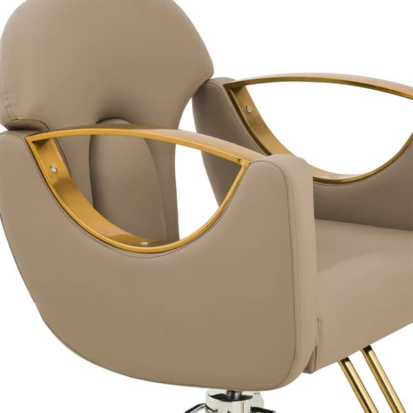 BARTON barberstol med fotstöd - beige