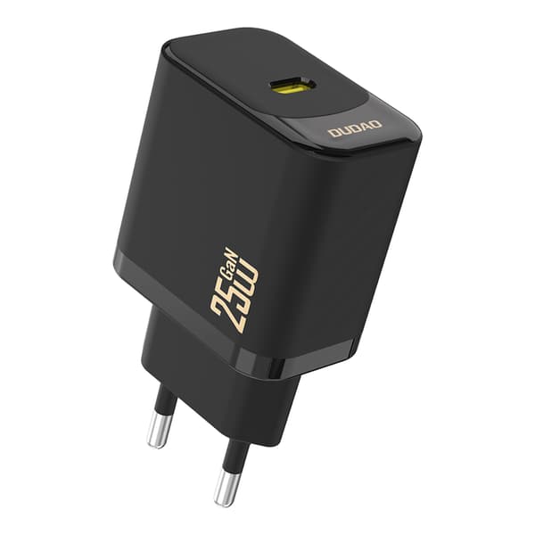 25W GaN USB-C vægoplader - Sort