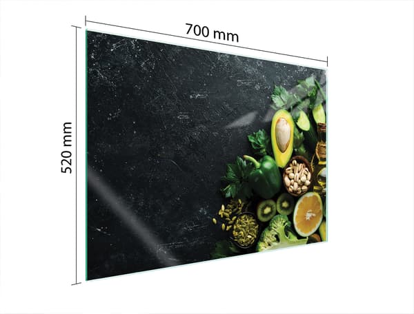 GLASSKYDDSPLÅT FÖR SPIS 70x52 AVOCADO