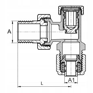 PEX RADIATORVENTIL VINKELRETUR PEX 16X1/2