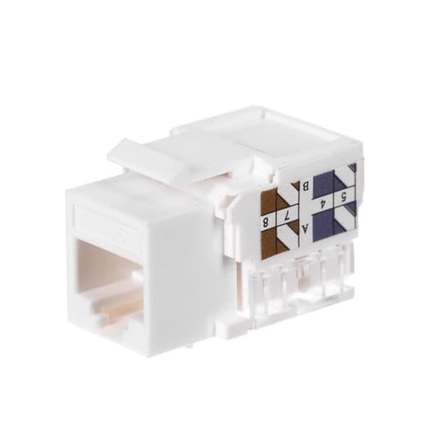 Keystone Jack RJ45 UTP Cat. 5e-modul med klämma, vit Netrack