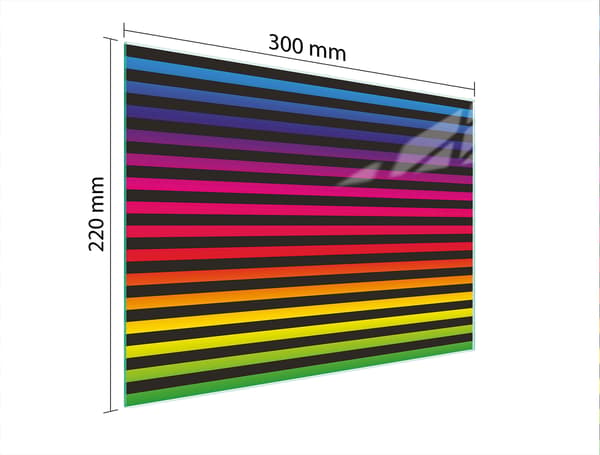 SKÄRBRÄDA I GLAS 30x22 FÄRG