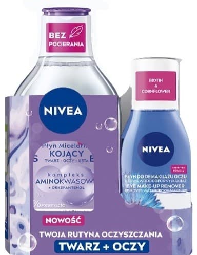 NIVEA Duopack Sæt Micellar Vand 400 ml + Øjenmakeupfjerner 125 ml