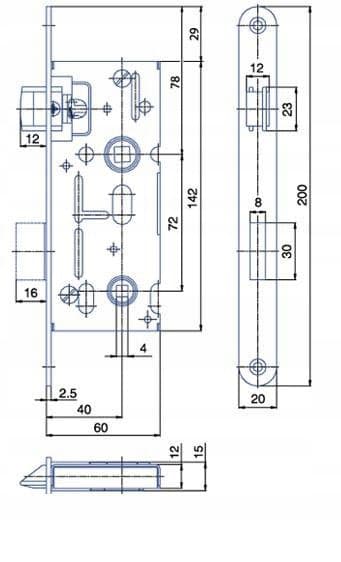 HOB 72/40 WC K111 lukko