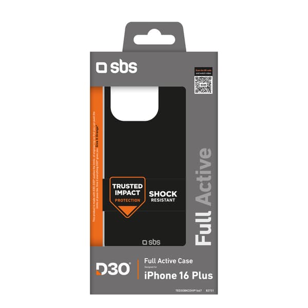 Etui til iPhone 16 Plus Full Active D3O - sort