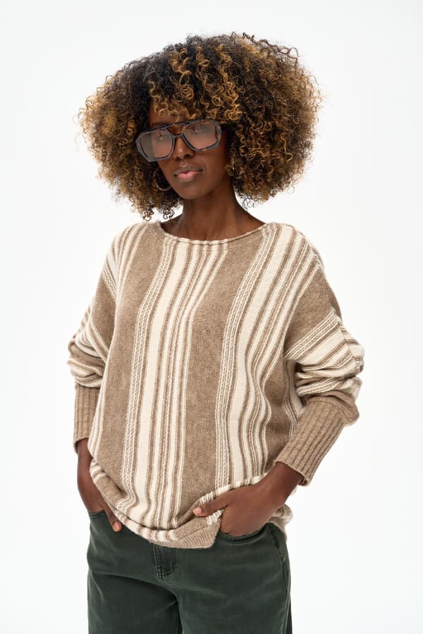 Dame Hippie Lysebrun Sweater 36/38