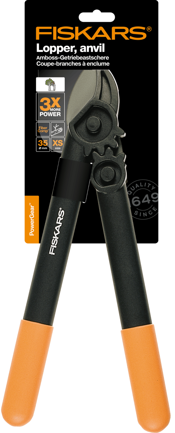 Fiskars PowerGear tosiddet hækksaks til hårde grene