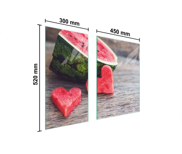 GLASBESKYTTELSESPLADE 75x52 VANDMELON