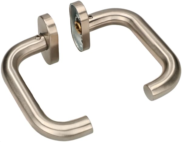 Rustfrit stål INOX håndtag "U" med sikkerhedsplade OVAL
