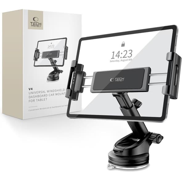 V4 Autoteline Tableteille 141-280mm Ohjaamoon - Musta