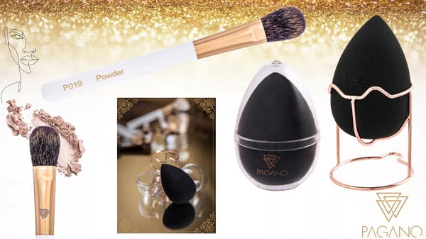 Sæt Professionel Makeup-svamp + Pudderbørste