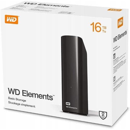 WD Elements Desktop 16TB USB 3.2 Gen 1 Svart