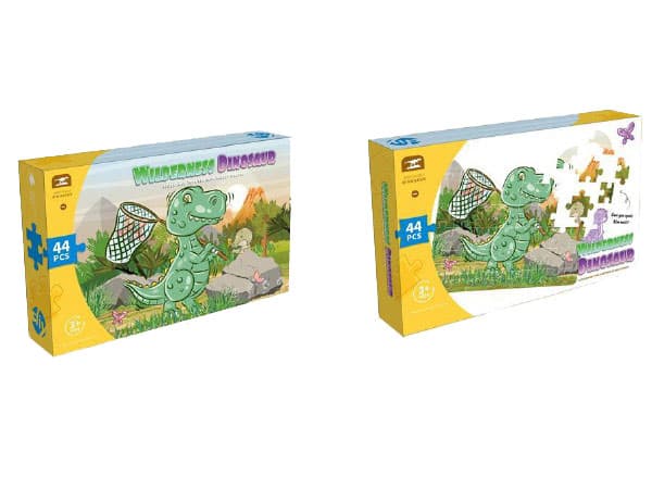 44-BRIKKERS PUSLESPIL TIL BØRN - DINOSAUR