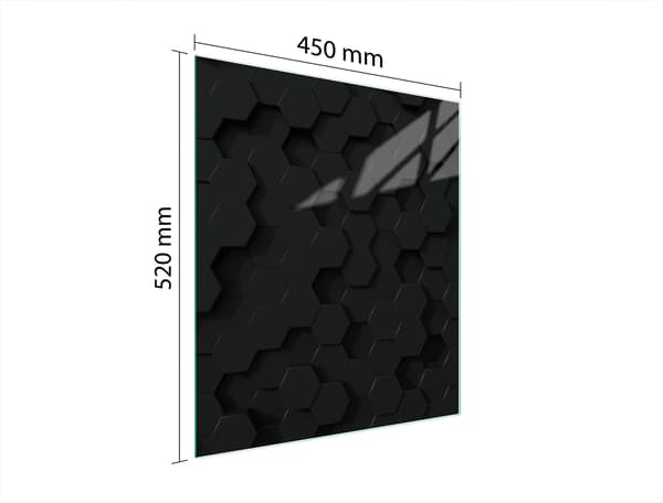 SKÄRBRÄDA I GLAS 45x52 MÖNSTER