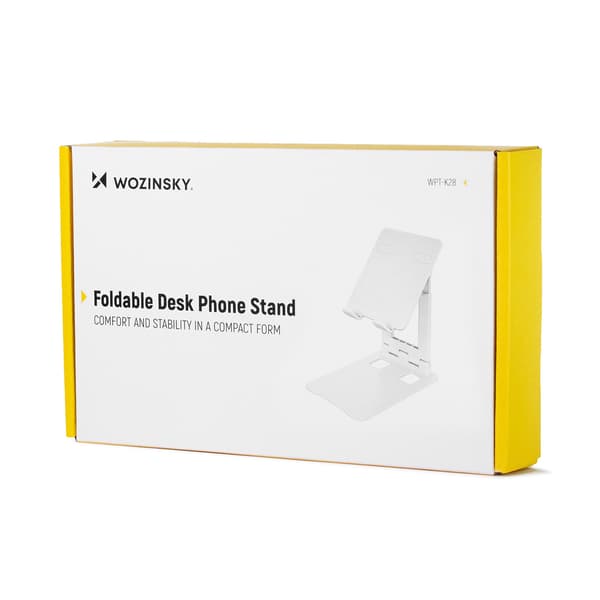 Bordstativ til telefon, tablet og foldbar - hvid
