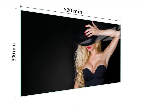 SKÄRBRÄDA I GLAS 52x30 KVINNA