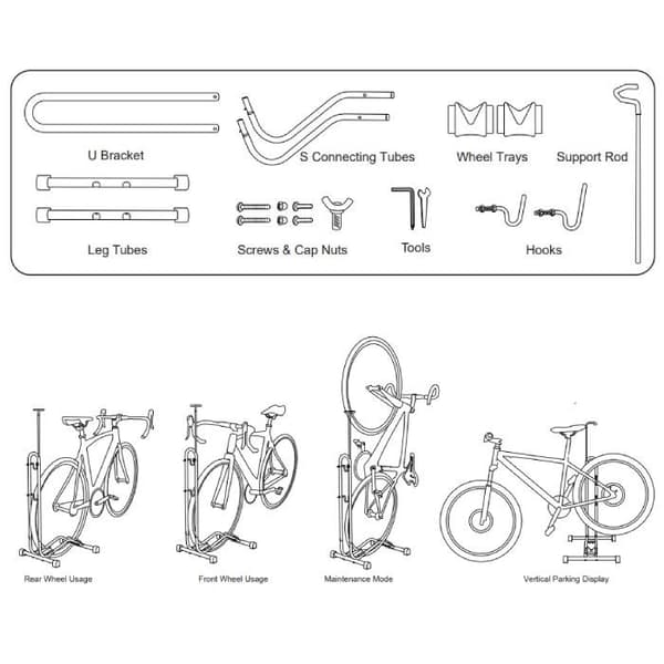 ROXAR multifunktionellt hopfällbart cykel-/serviceställ