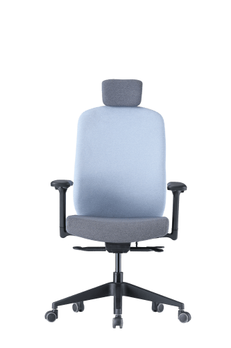 Up Up Athene ergonomisk kontorstol Sort, Grå + Blåt stof