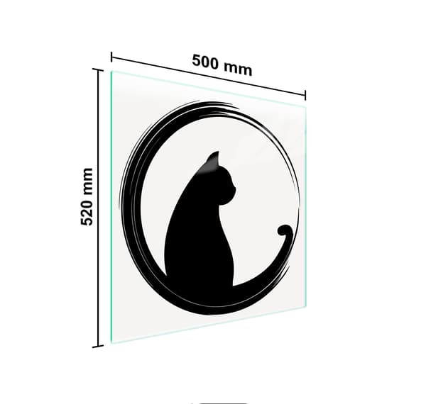 GLASBESKYTTELSESPLADE TIL KOMFUR 50x52 KAT.