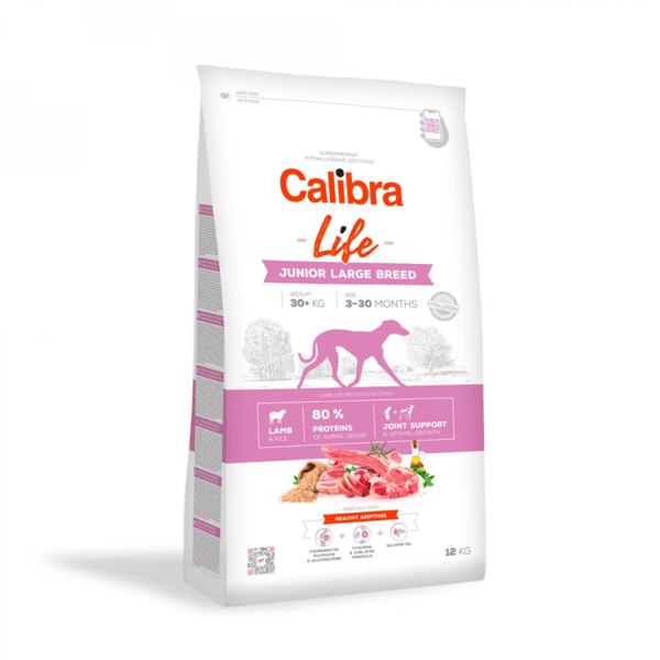 CALIBRA DOG life junior storras lamm torrt hundfoder 12kg