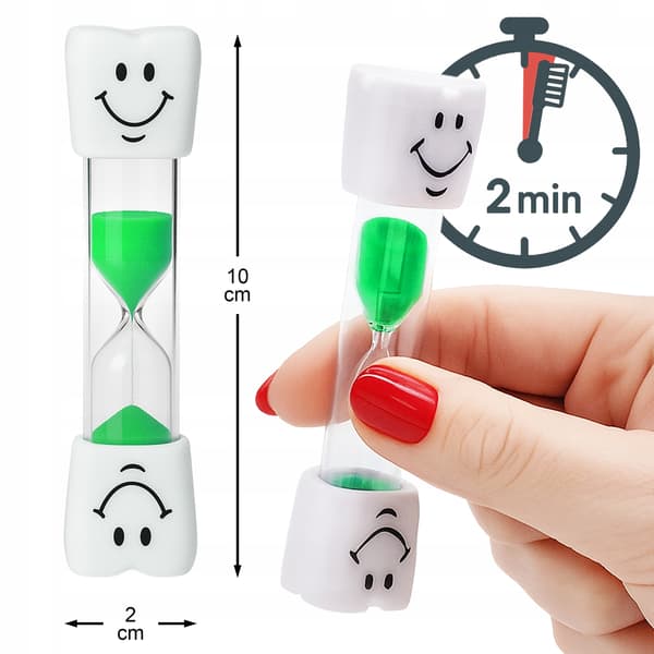PRECISE TOOTH Timglastimer för tandborstning för barn GRÖN
