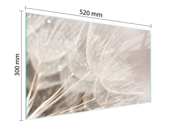 GLAS SKÆREBRÆT 52x30 BLOMST
