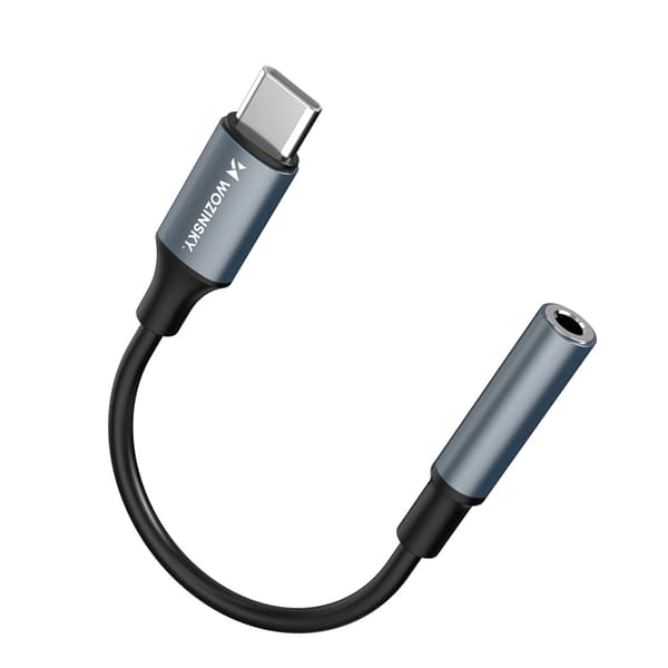 USB-C til 3,5 mm mini-jack adapter - sort