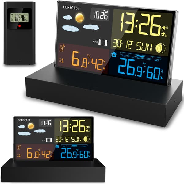 Vejrstation med display BD-912 sort